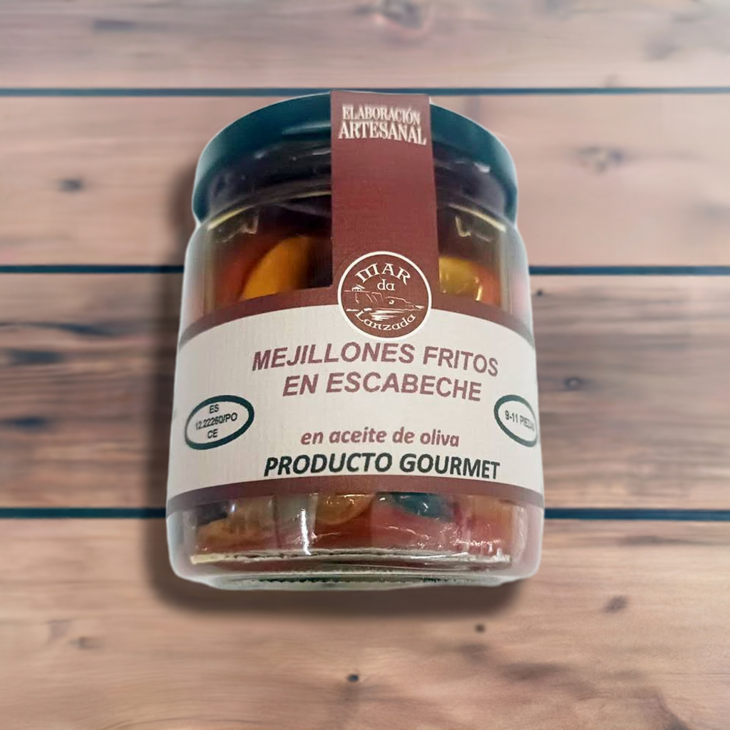 Mar da Lanzada – Mejillones fritos en escabeche