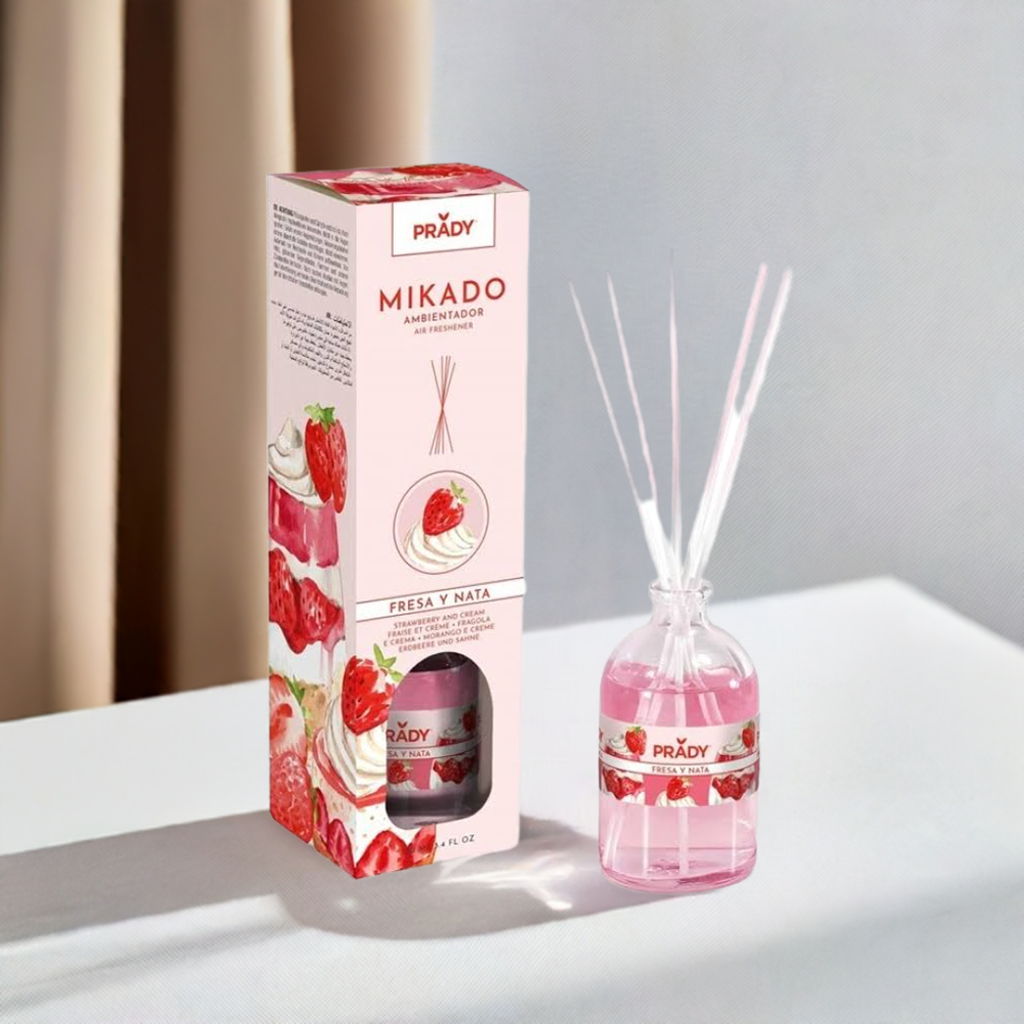 Prady - Mikado fresa y nata