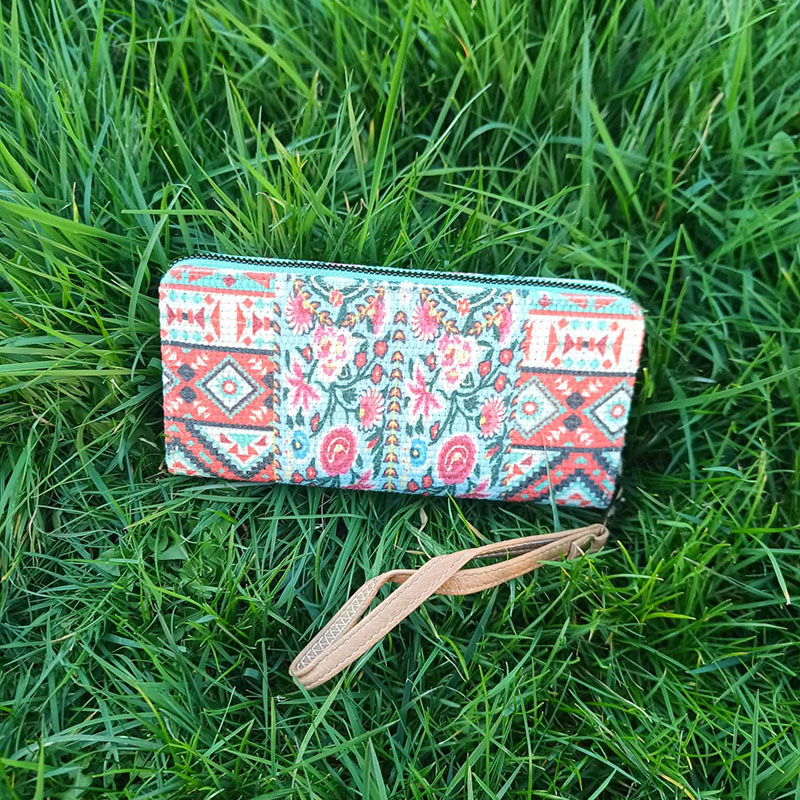 Cartera estampada con monedero Cartera con monedero