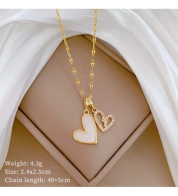 Collar Doble Corazón - 9961010000958