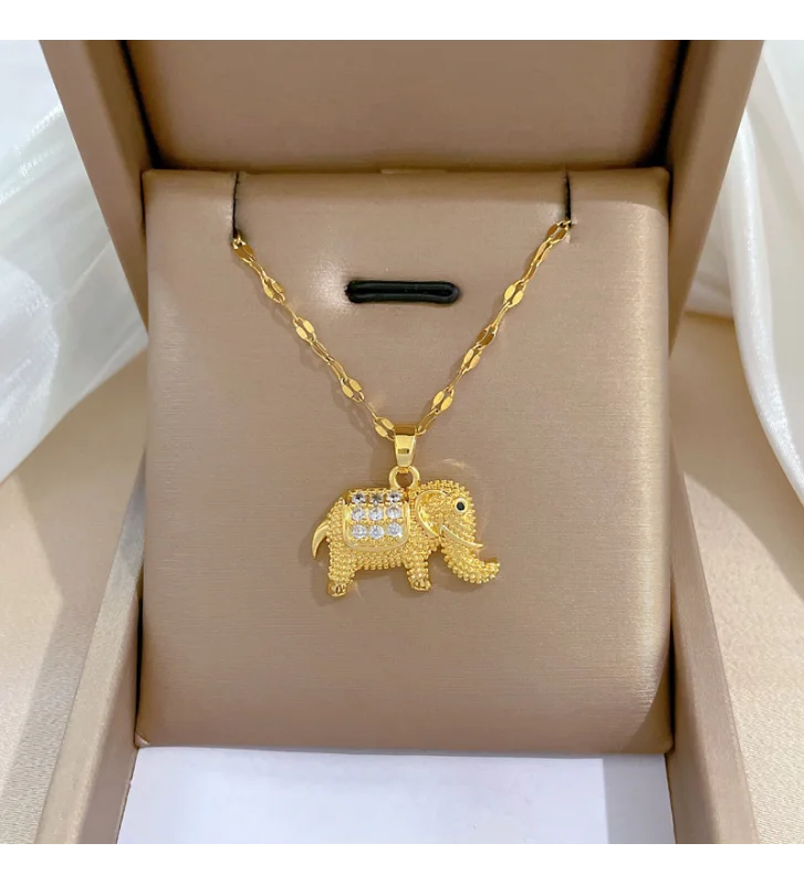 Collar Elefante Brillante - 9961010001801