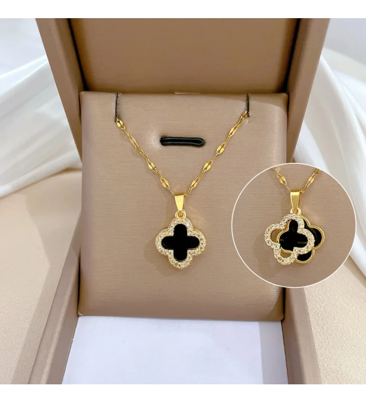 Collar Trébol Doble Hoja - 9961010000767