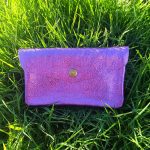 Monedero piel Morado