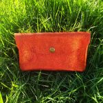 Monedero piel Naranja